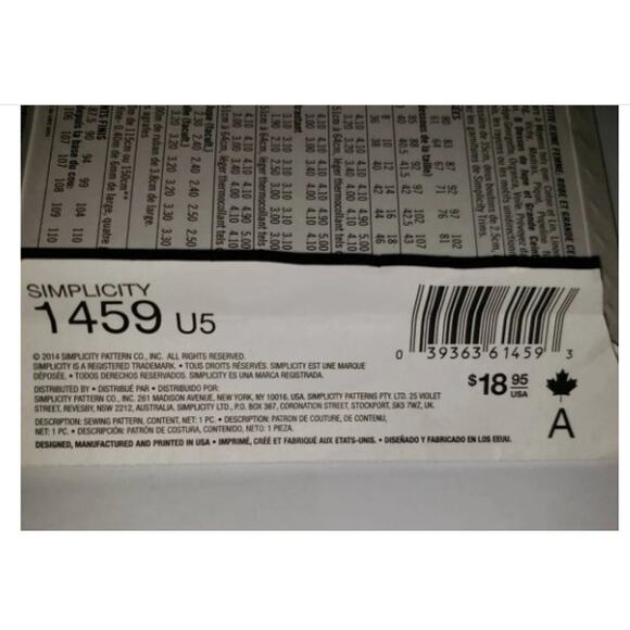 SIMPLICITY Vintage inspired dress pattern #1459 new - Picture 3 of 3